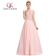 Grace Karin 2016 Sleeveless Full-Length Light Pink Long Chiffon weddings bridesmaid dresses GK000074-1